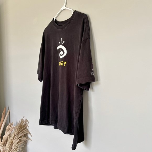 Disney 100 X H&M Tee Size Large Embroidered Colab Trevor Andrew Drip Puff Paint - Picture 2 of 11